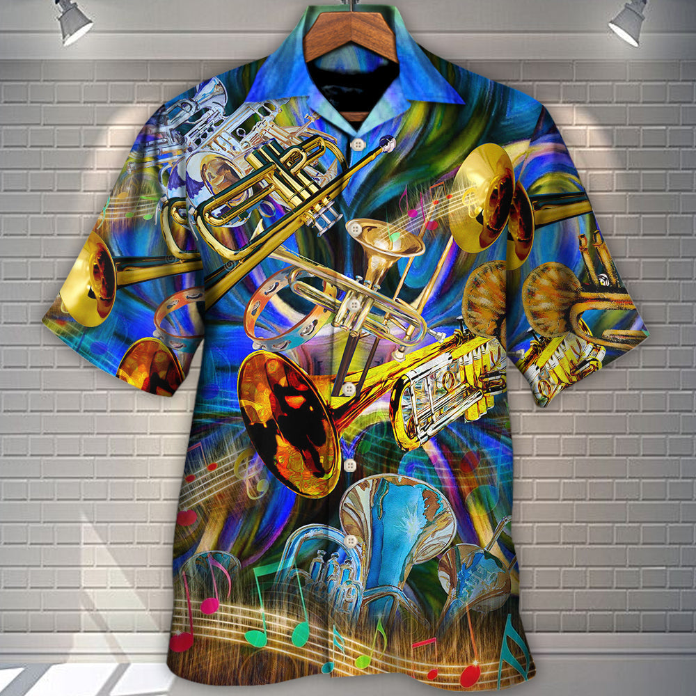 Trumpet Music When Words Fail Trumpet Speaks Every Day - Hawaiian Shirt