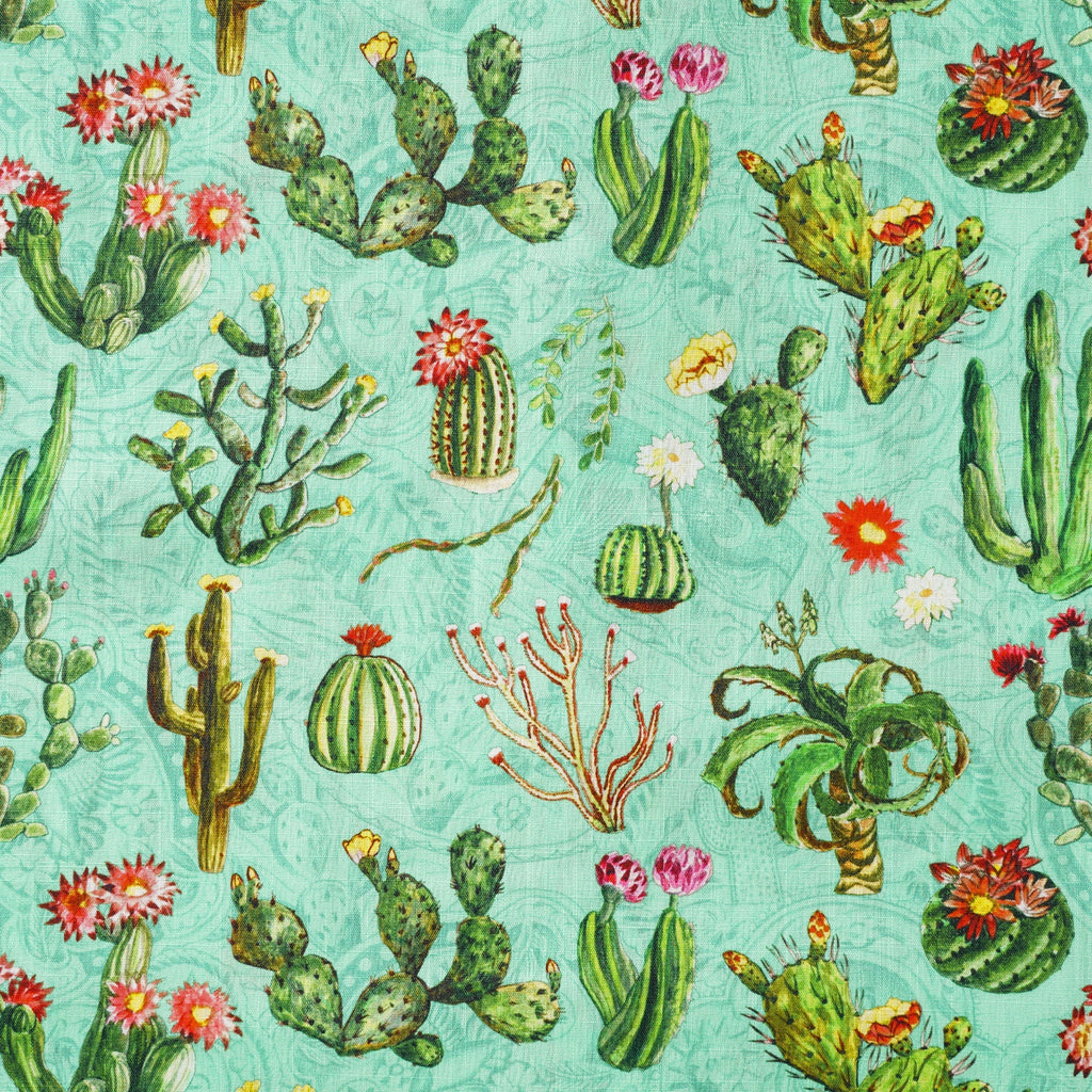 Cactus Shirt For Men Green Hawaiian Shirt Short Sleeve Button-down Western Cowboy Shirt By Sophia