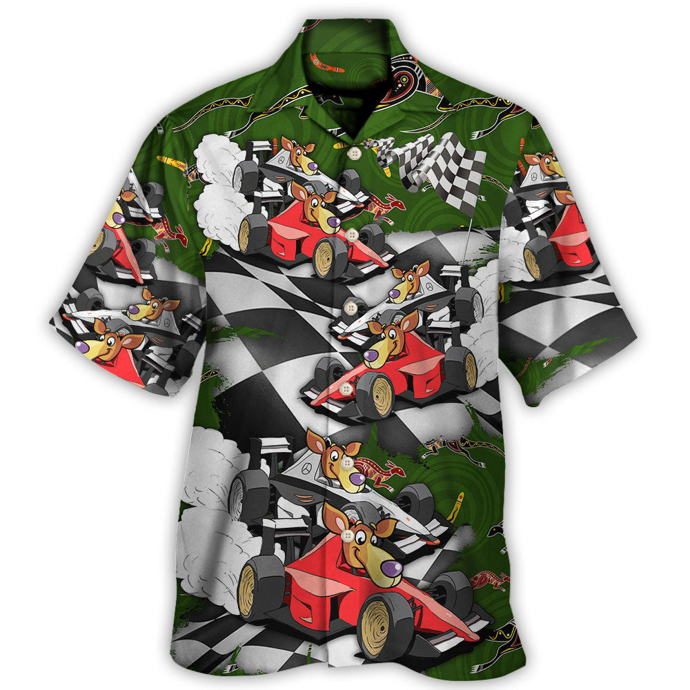 Kangraroo Racing Formula One Car Racing Australian Vibe - Hawaiian Shirt