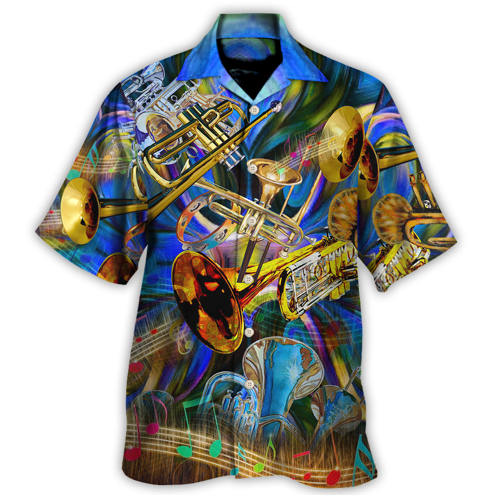 Trumpet Music When Words Fail Trumpet Speaks Every Day - Hawaiian Shirt