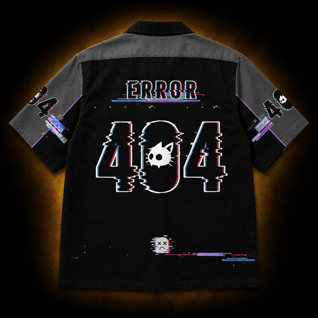 Error 404 — Glitch Cat Hawaiian Shirt | Animal Collection