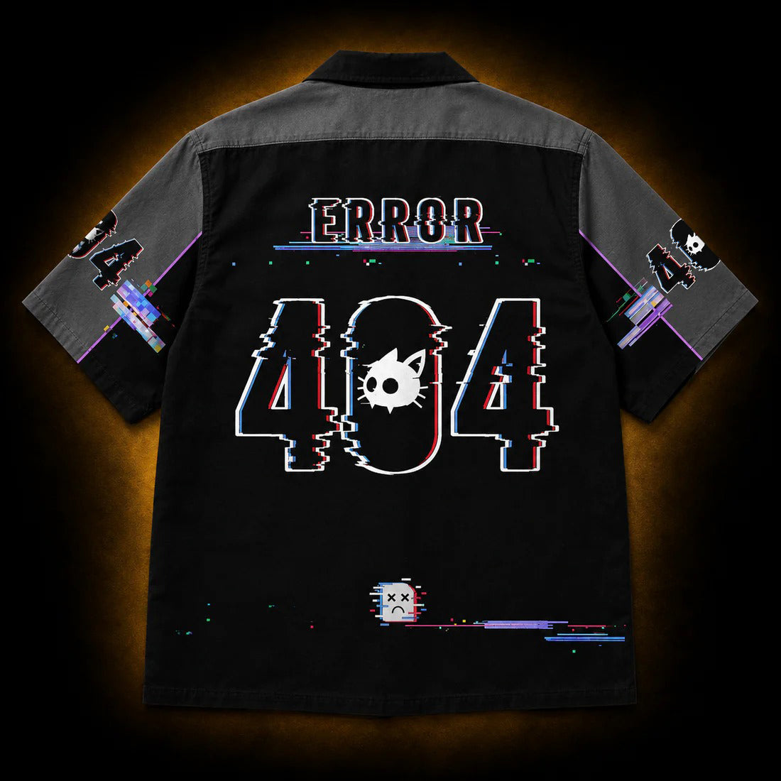 Error 404 — Glitch Cat Hawaiian Shirt | Animal Collection