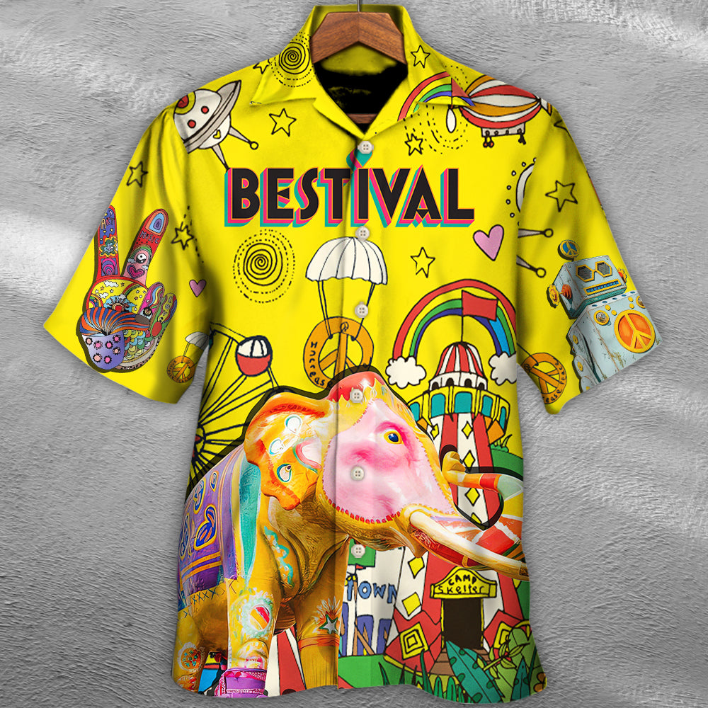 Music Bestival In My Heart Amazing Festival Colorful Style - Hawaiian Shirt