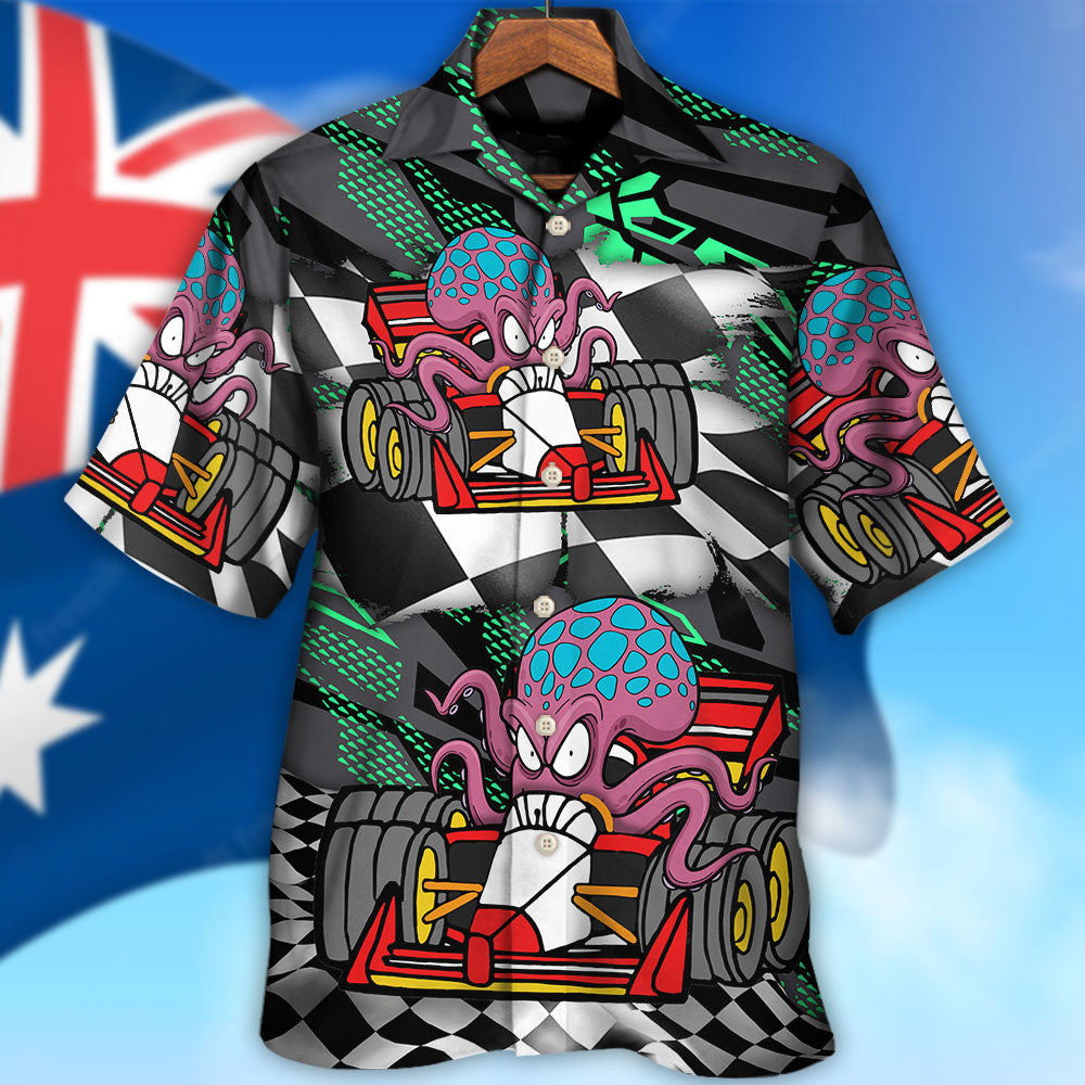 Octopus Racing Formula One Car Racing Australian Vibe - Hawaiian Shirt