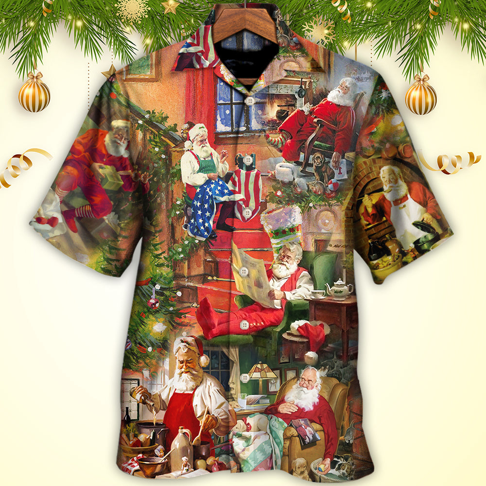 Christmas Santa Claus In Daily Life - Hawaiian Shirt