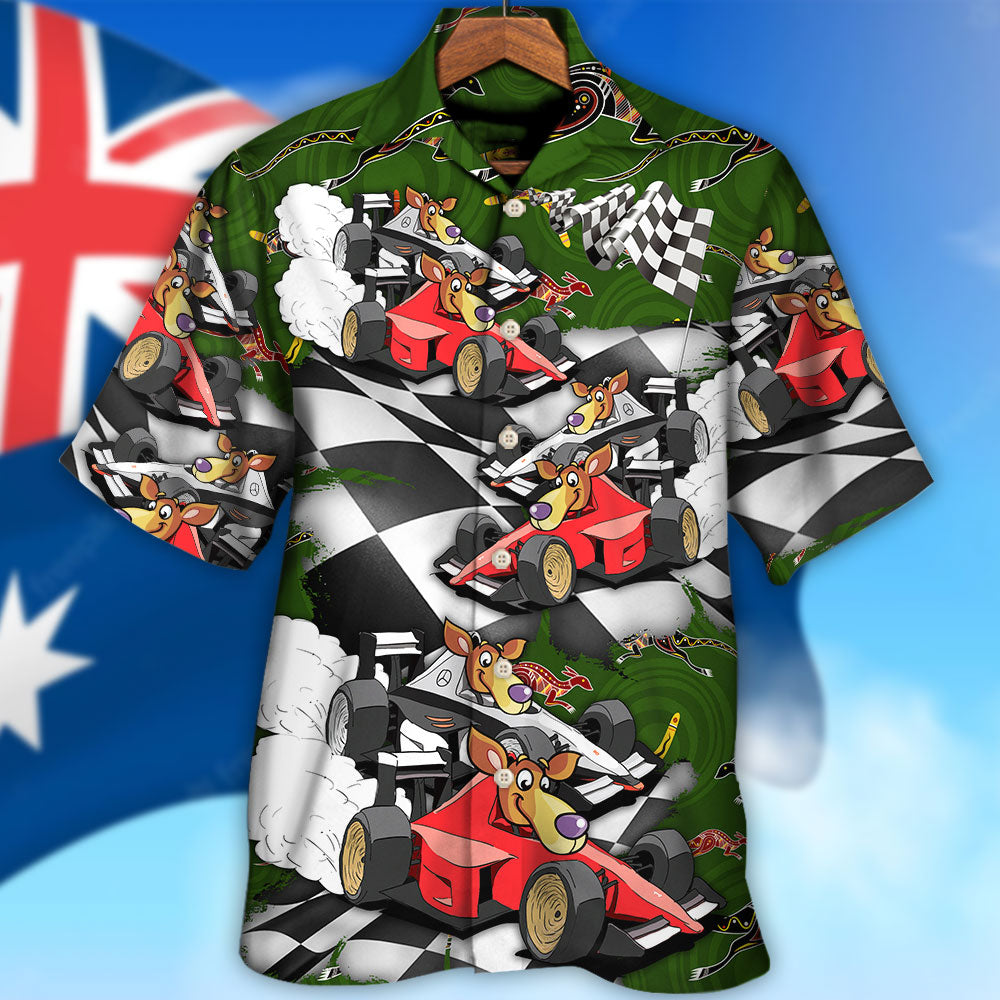 Kangraroo Racing Formula One Car Racing Australian Vibe - Hawaiian Shirt