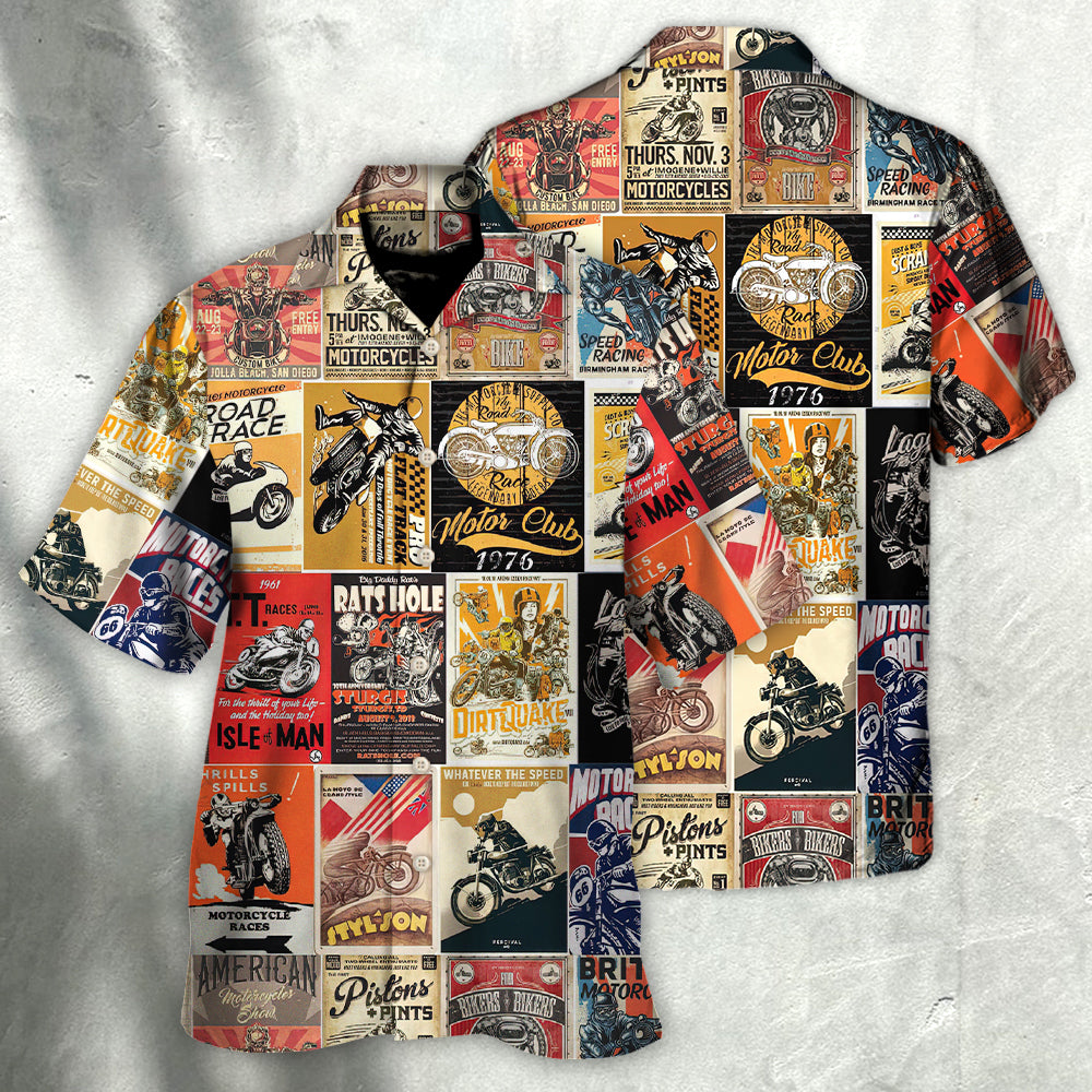 Motorcycle A Bike On The Road Is Worth Two In The Shed - Hawaiian Shirt - Hawaiian Print