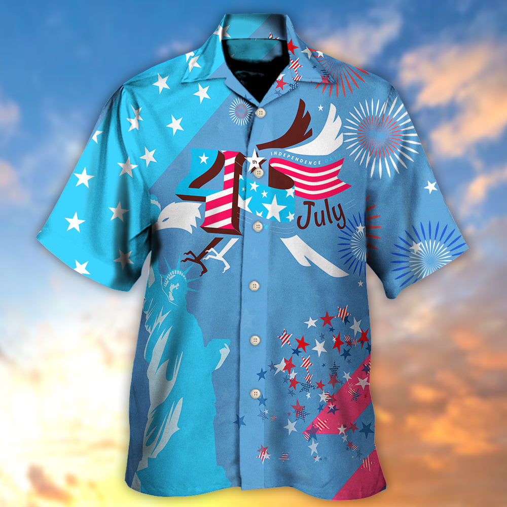 America Independence Happy Day Fourth Of July - Hawaiian Shirt