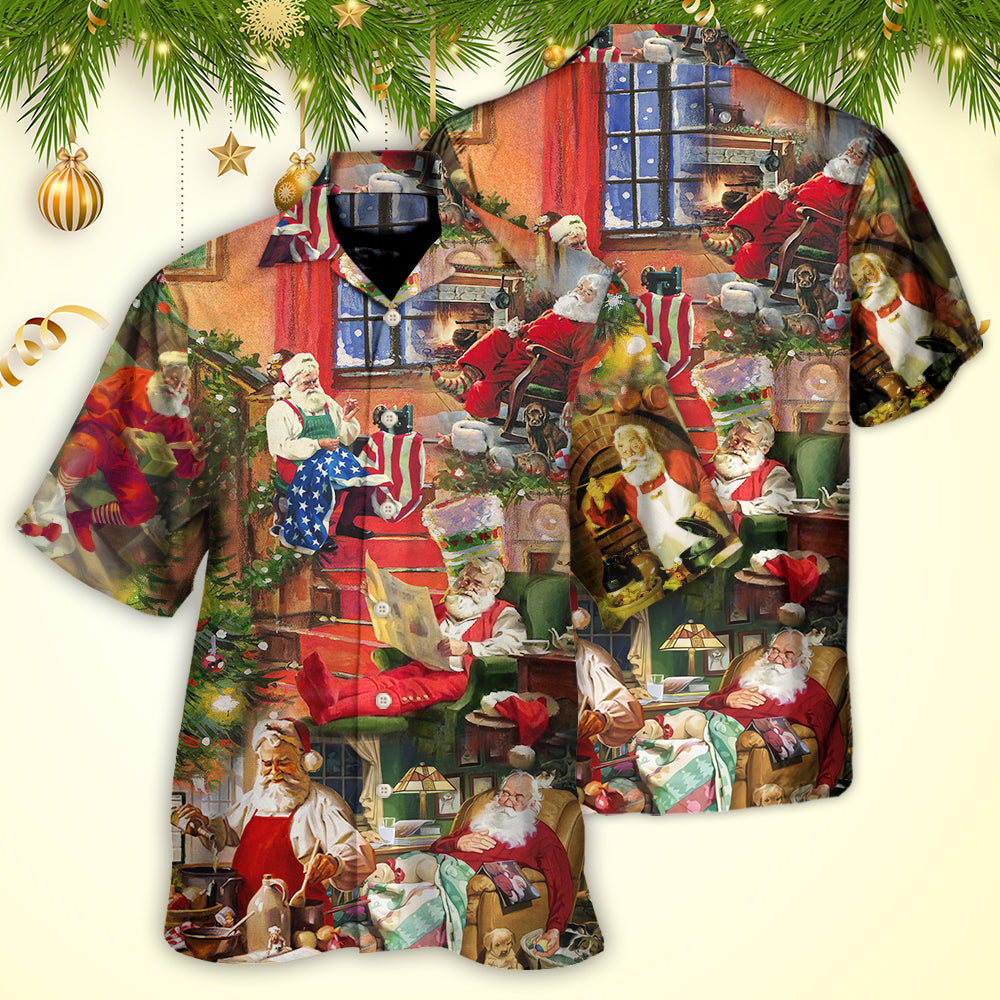 Christmas Santa Claus In Daily Life - Hawaiian Shirt