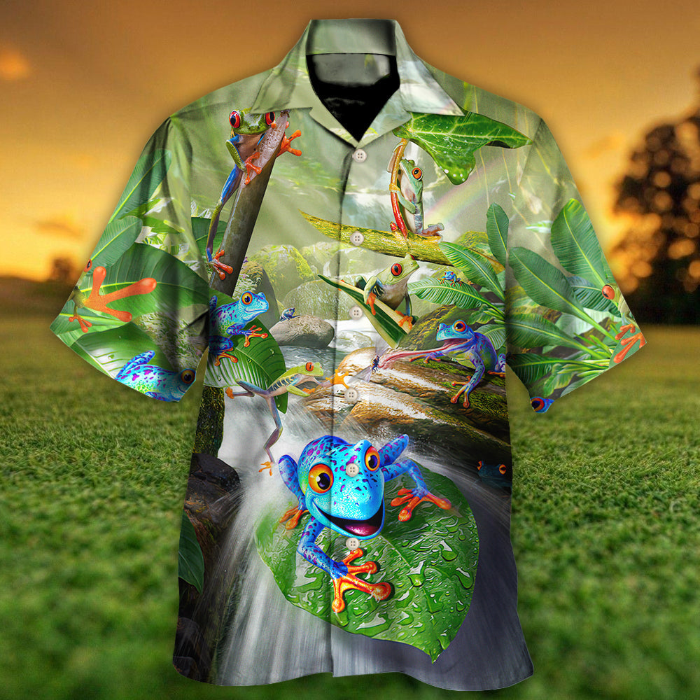 Frog Every Journey Begins With A Single Hop - Hawaiian Shirt