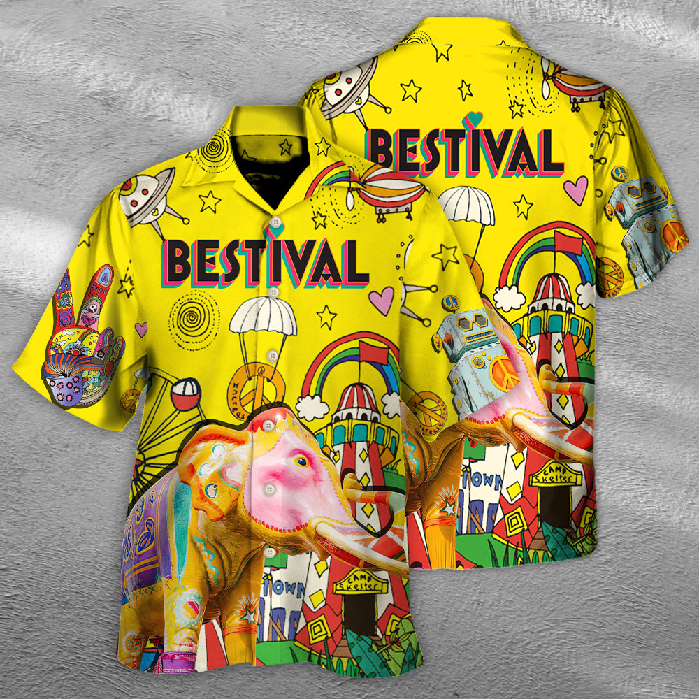 Music Bestival In My Heart Amazing Festival Colorful Style - Hawaiian Shirt