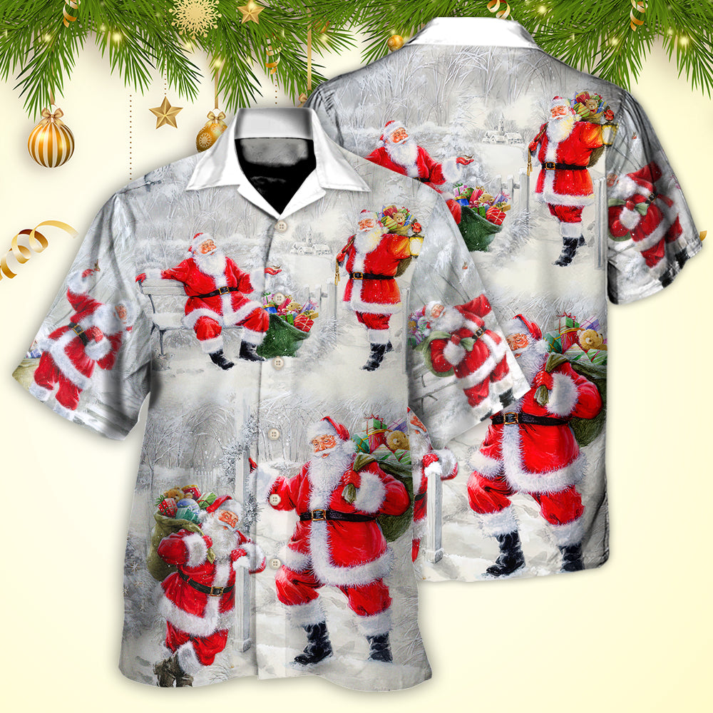 Christmas Santa Is Always With You Art Style - Hawaiian Shirt