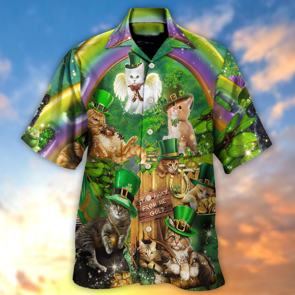 Irish Cat Happy St Patrick's Day - Hawaiian Shirt