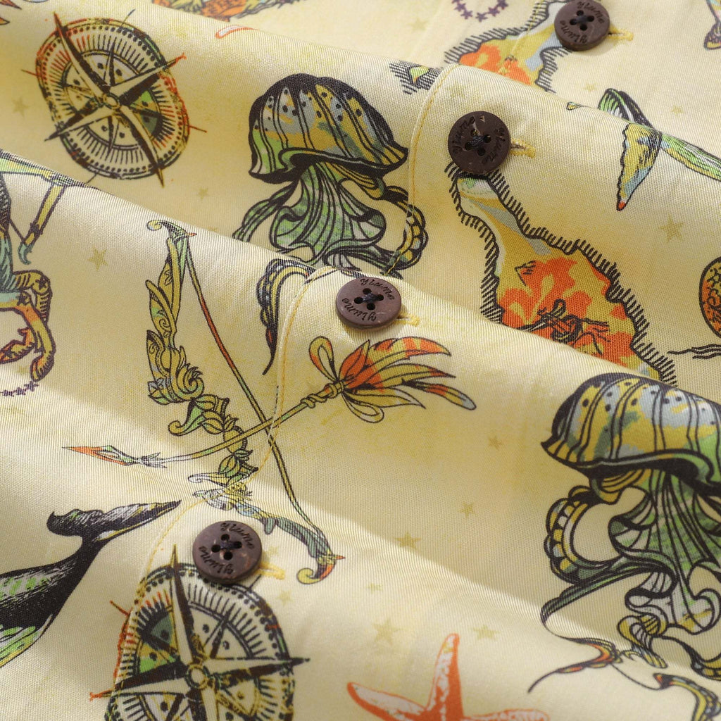 Hawaiian Shirt For Men Sagittarius Shirt Camp Collar Tencel™ The 12 Zodiac Signs By Cigar