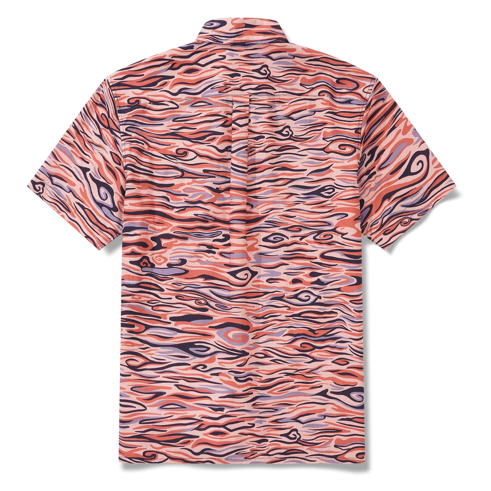 Men's Pink Hawaiian Shirt Short Sleeve Button-down 100% Cotton Aloha Celestial Harmony By Yakima