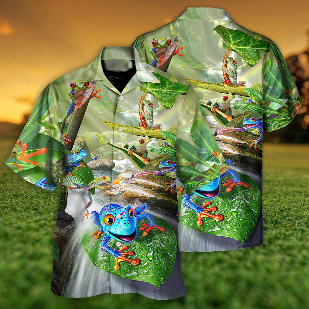 Frog Every Journey Begins With A Single Hop - Hawaiian Shirt