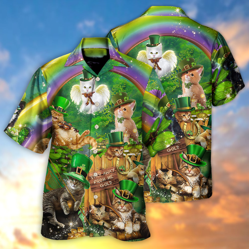 Irish Cat Happy St Patrick's Day - Hawaiian Shirt