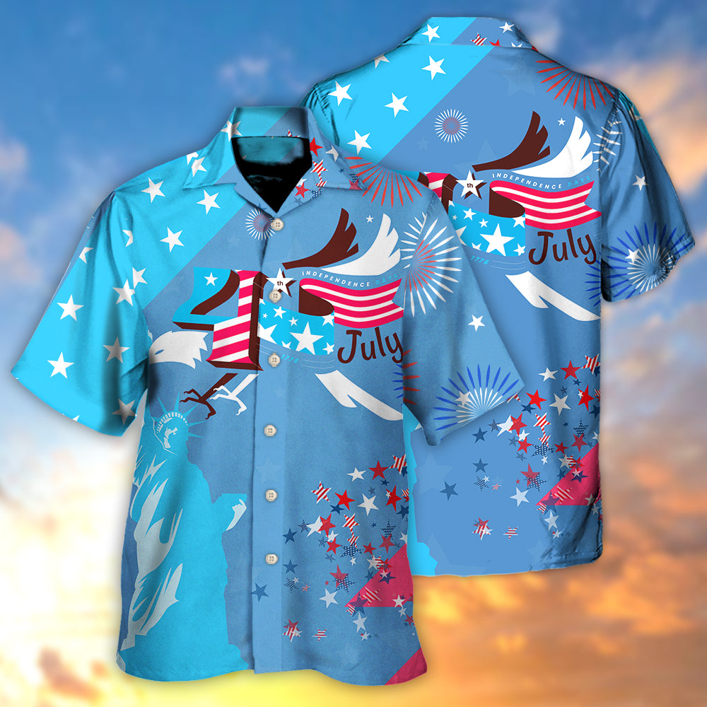 America Independence Happy Day Fourth Of July - Hawaiian Shirt