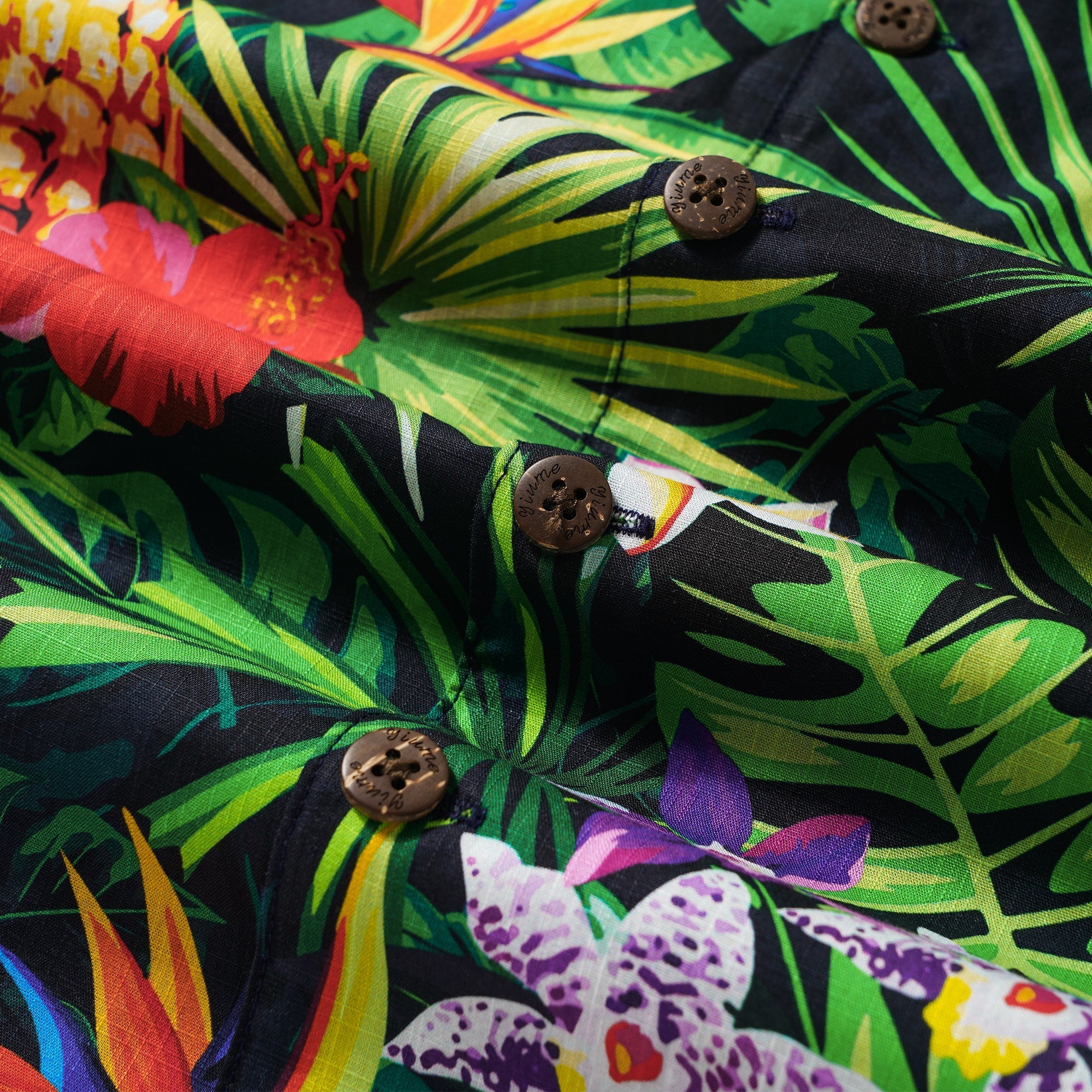 Men's Hawaiian Shirt Short Sleeve Camp Collar 100% Cotton Purple Aloha Jungle Dinosaur Party Time Mexican Style By Huan huan