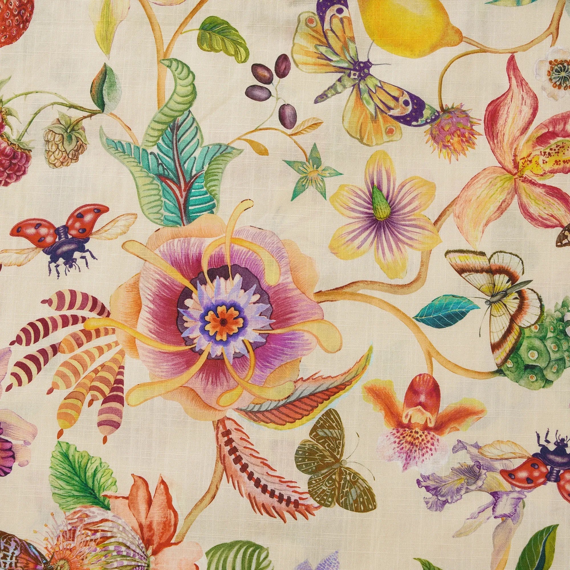 Chemise hawaïenne pour homme à manches courtes, boutonnée, 100 % coton beige Aloha Dreams Of An Exotic Garden par Huan huan