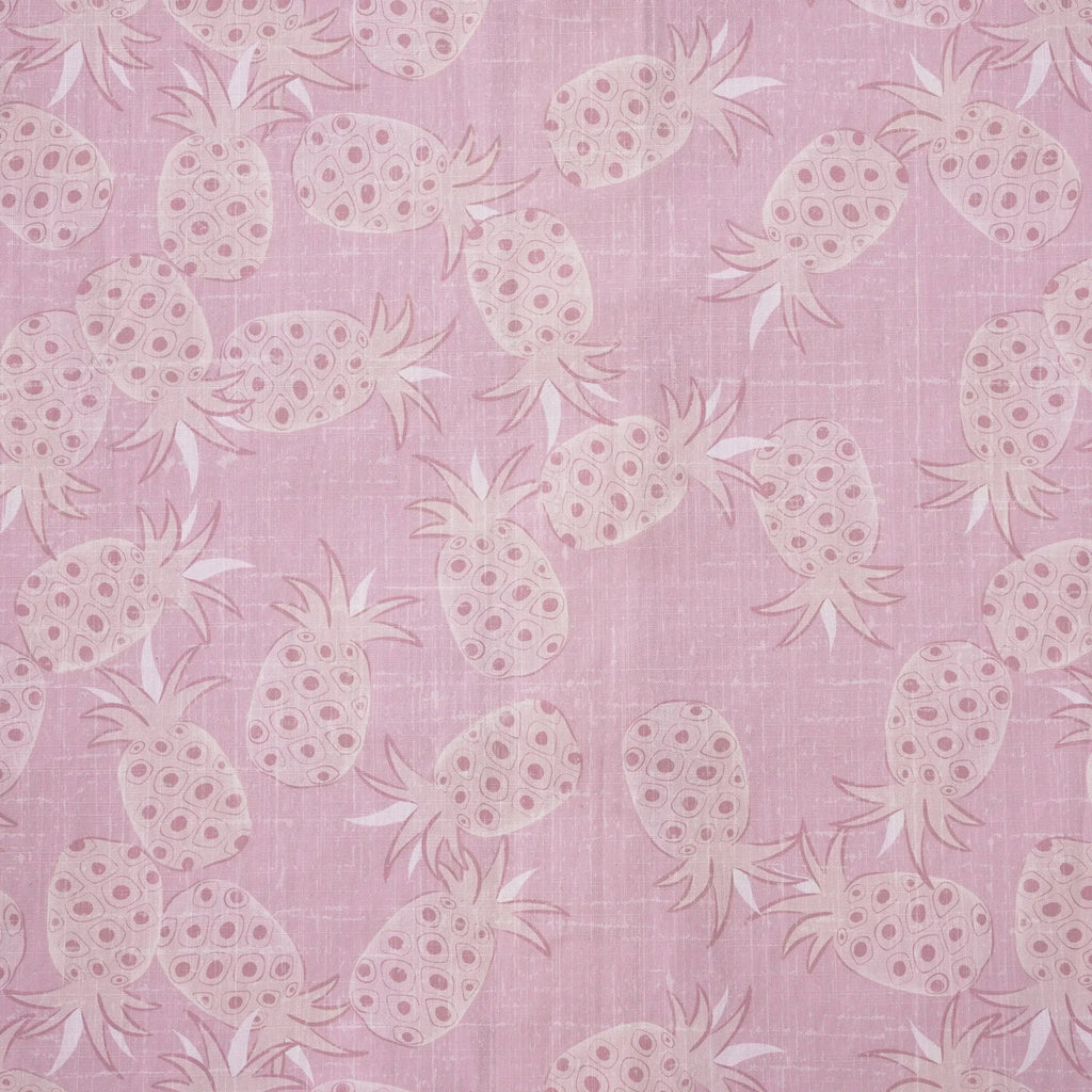 LeosWare® Men's Hawaiian Shirt Short Sleeve Button-up 100% Cotton Aloha Peach Pink Pineapple Breeze By Huan huan