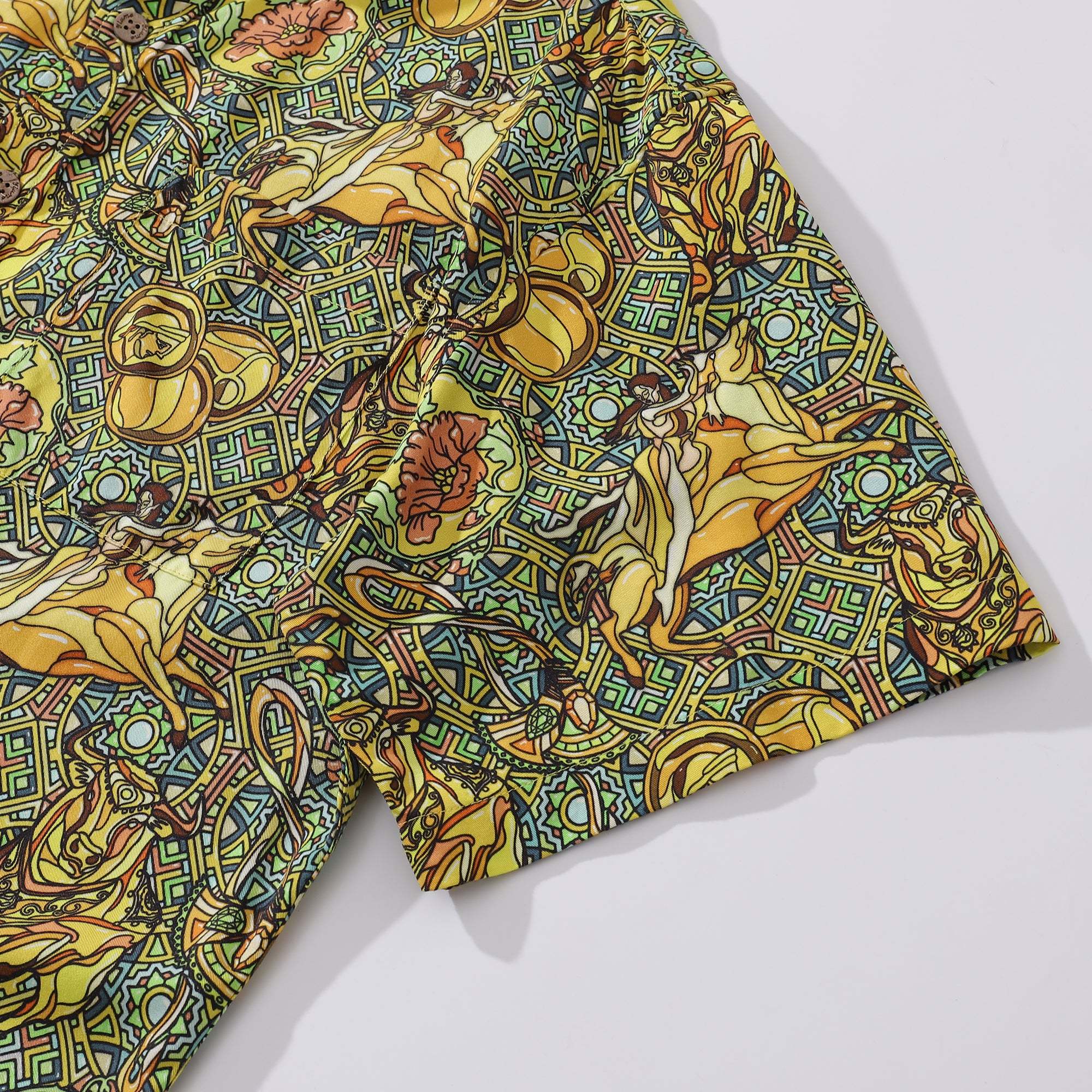 Men's Hawaiian Shirt Taurus Print Tencel™ Button-down Short Sleeve Aloha Shirt The 12 Zodiac Signs By Sun