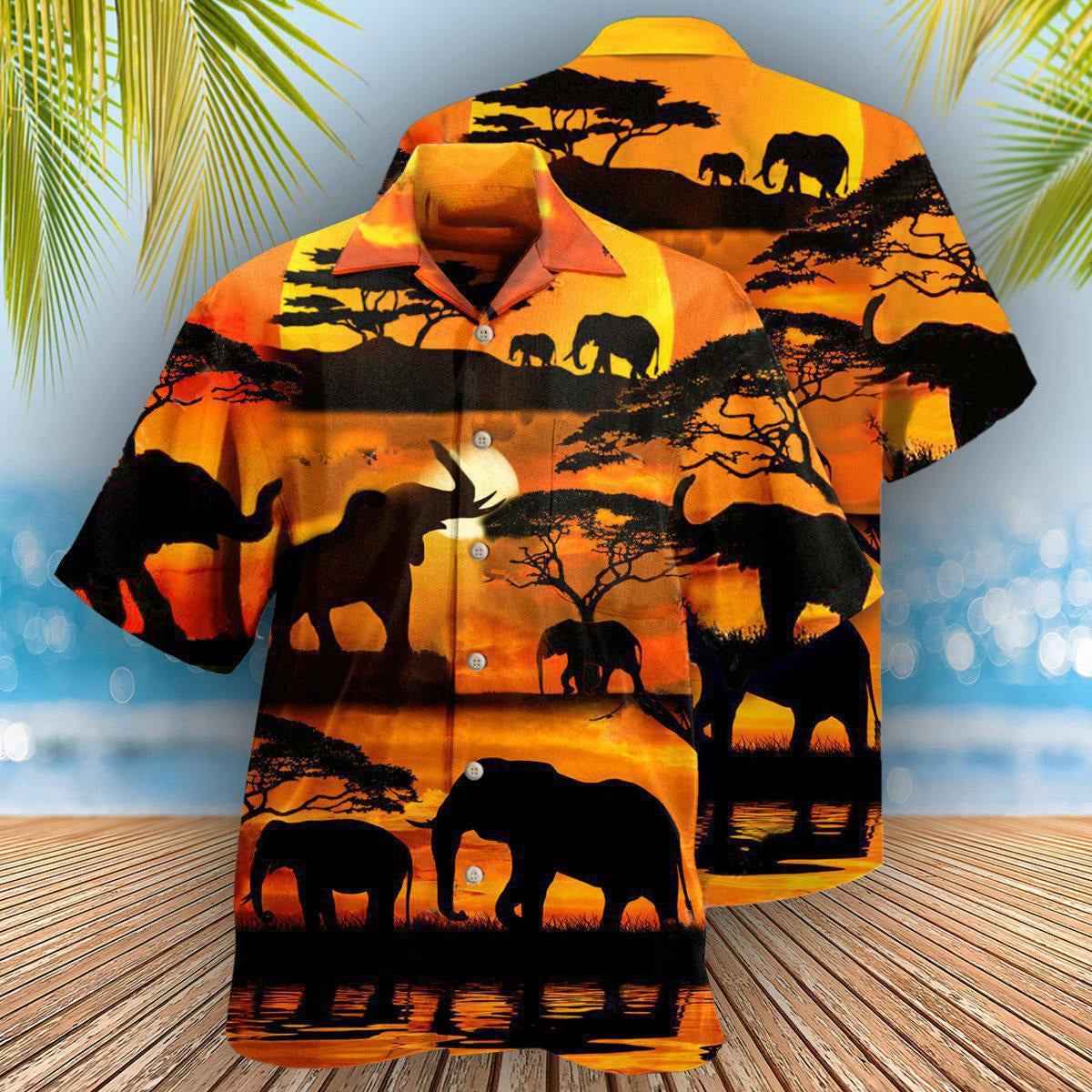 Elephant You're Stronger Than You Think In Yellow Sky - Hawaiian Shirt