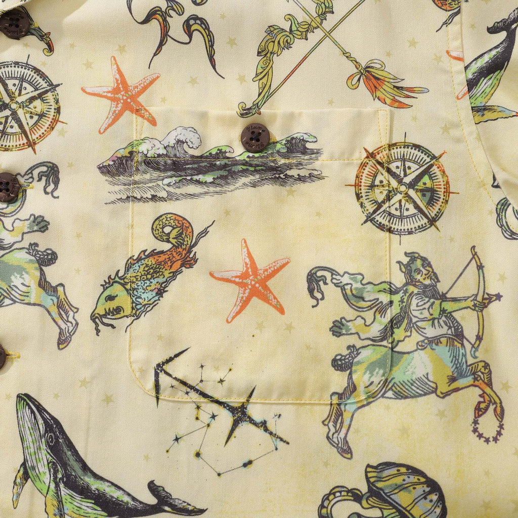Hawaiian Shirt For Men Sagittarius Shirt Camp Collar Tencel™ The 12 Zodiac Signs By Cigar