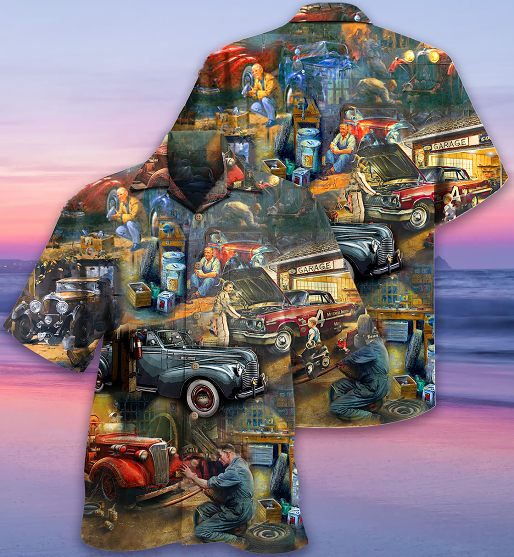 Car Fix Life Vintage - Hawaiian Shirt