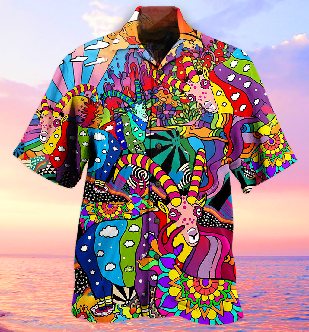 Hippie Deer Peace Love Life Color Amazing - Hawaiian Shirt