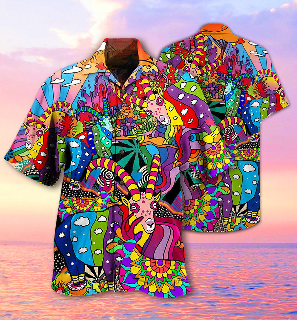 Hippie Deer Peace Love Life Color Amazing - Hawaiian Shirt