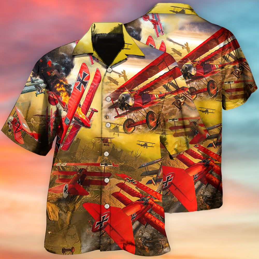 Airplane In The War  Style - Hawaiian Shirt
