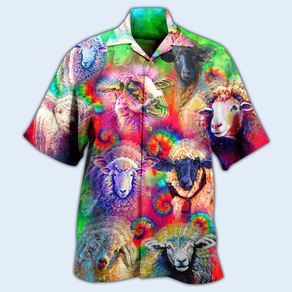 Sheep Animals Colorful Sheeps - Hawaiian Shirt