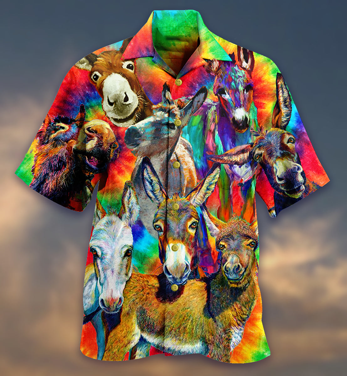 Donkey Animals Love Color Always Smile - Hawaiian Shirt