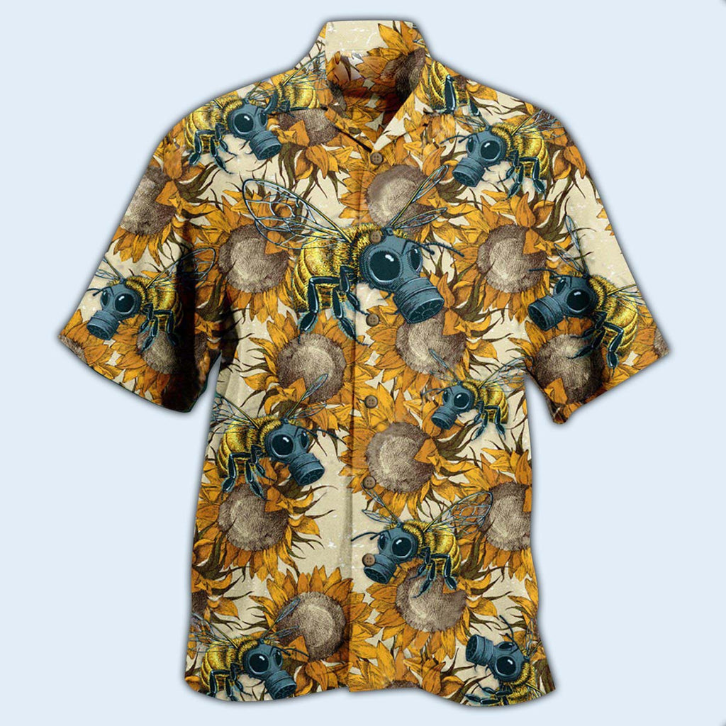 Bee Bees Fly Everywhere And Sunflowers - Hawaiian Shirt