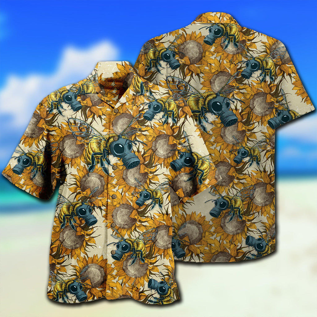 Bee Bees Fly Everywhere And Sunflowers - Hawaiian Shirt