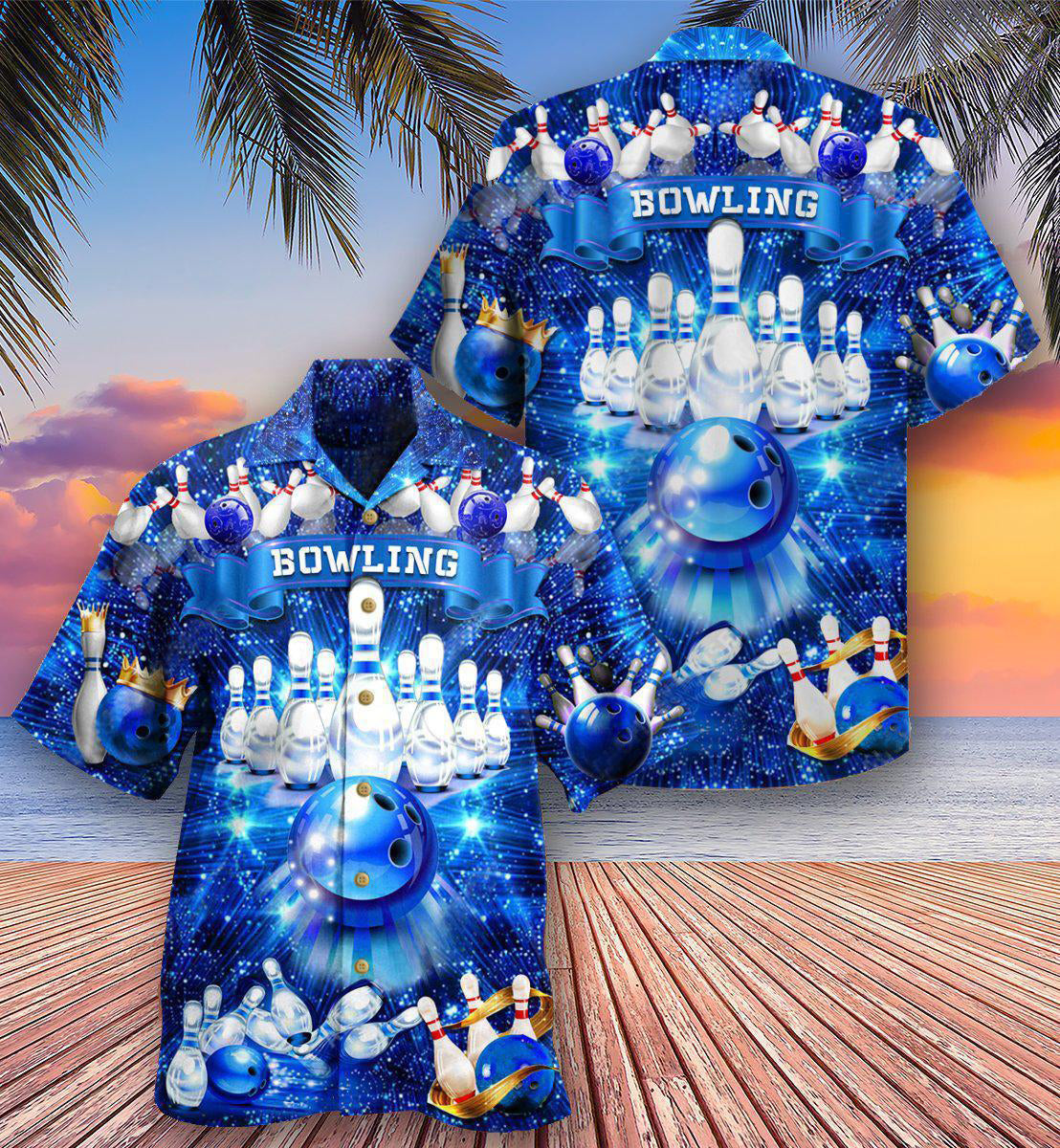 Bowling Is The Best Part Of My Day Blue Style - Hawaiian Shirt