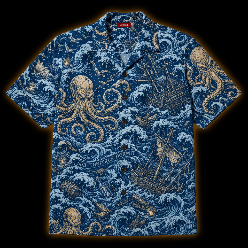 Sub Tonitru Dormit — Kraken Storm Hawaiian Shirt