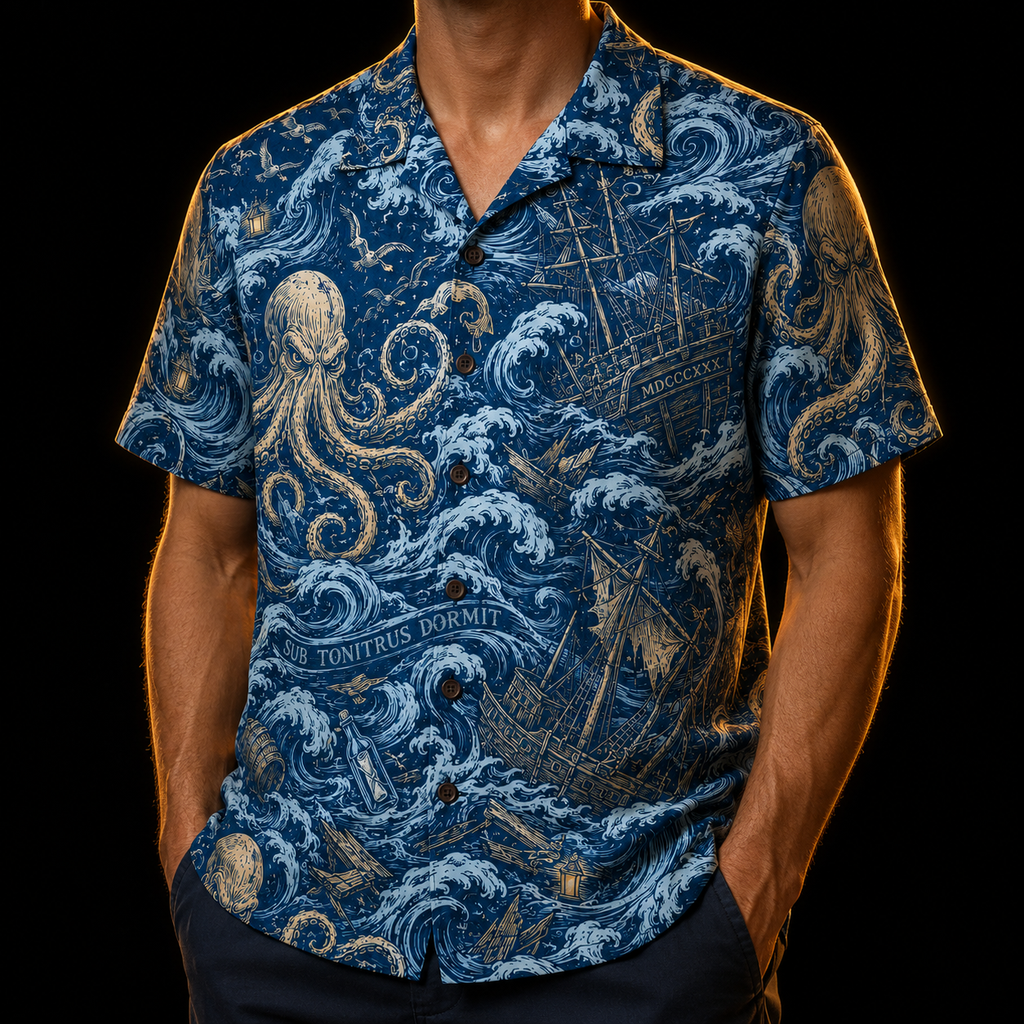Sub Tonitru Dormit — Kraken Storm Hawaiian Shirt