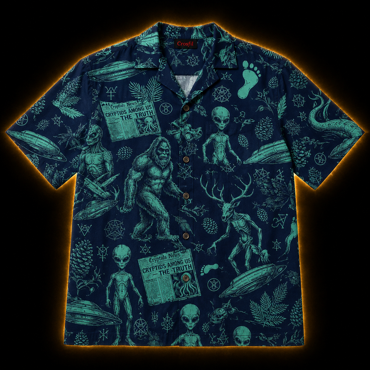 Cryptids Among Us — Paranormal Sightings Hawaiian Shirt