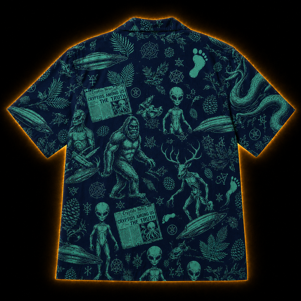 Cryptids Among Us — Paranormal Sightings Hawaiian Shirt