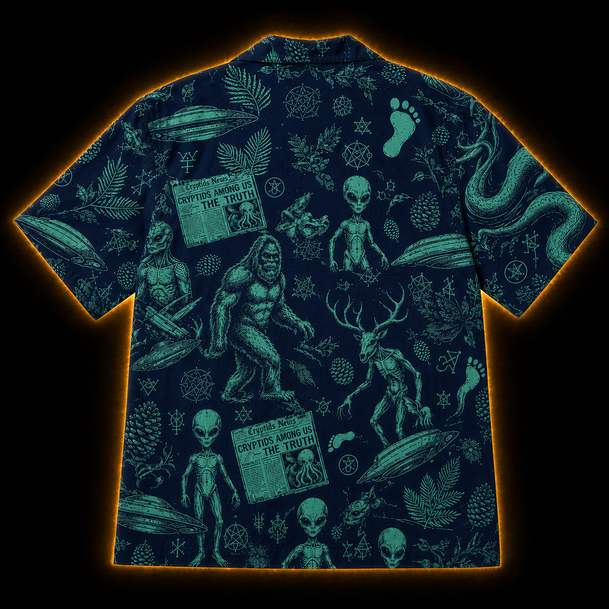 Cryptids Among Us — Paranormal Sightings Hawaiian Shirt