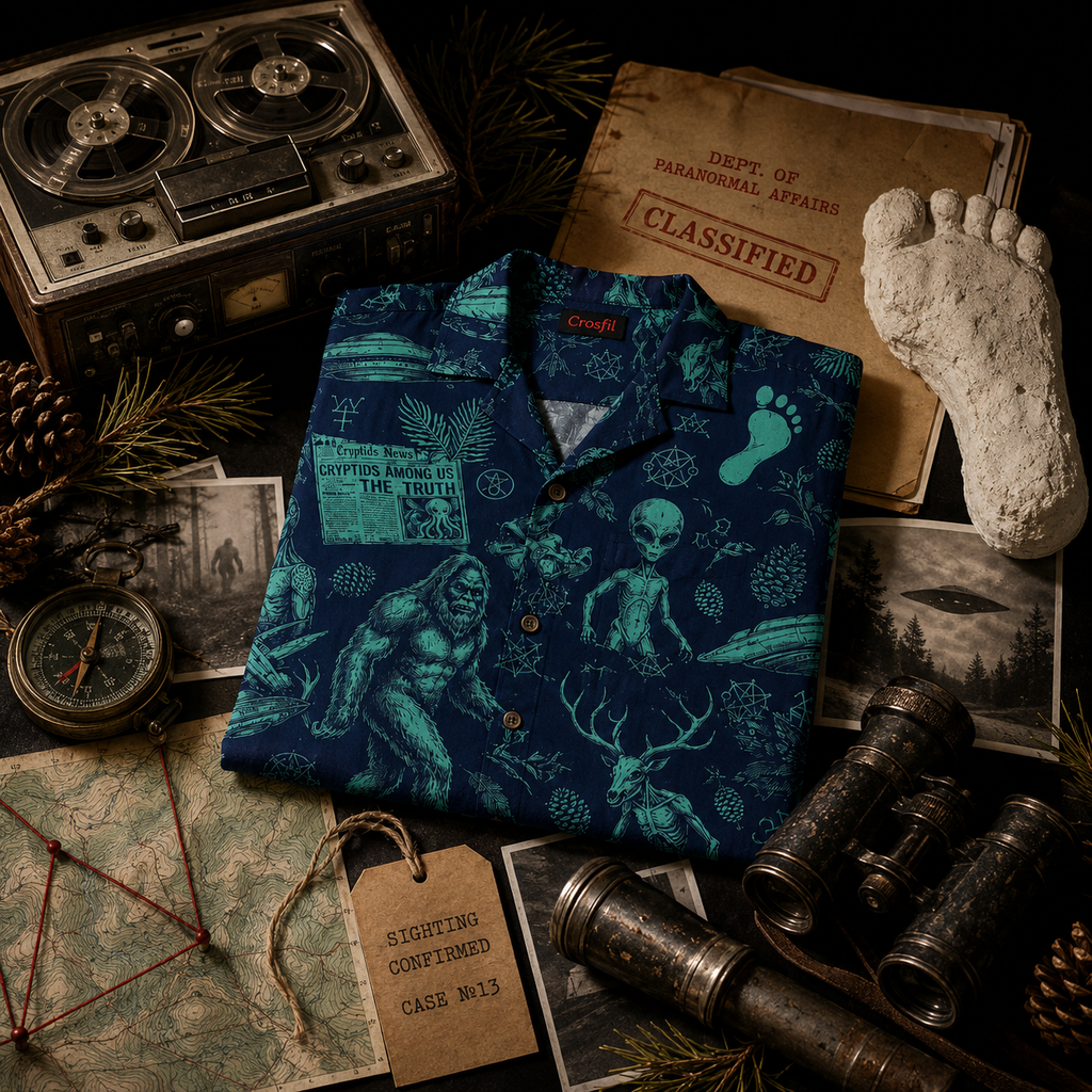 Cryptids Among Us — Paranormal Sightings Hawaiian Shirt