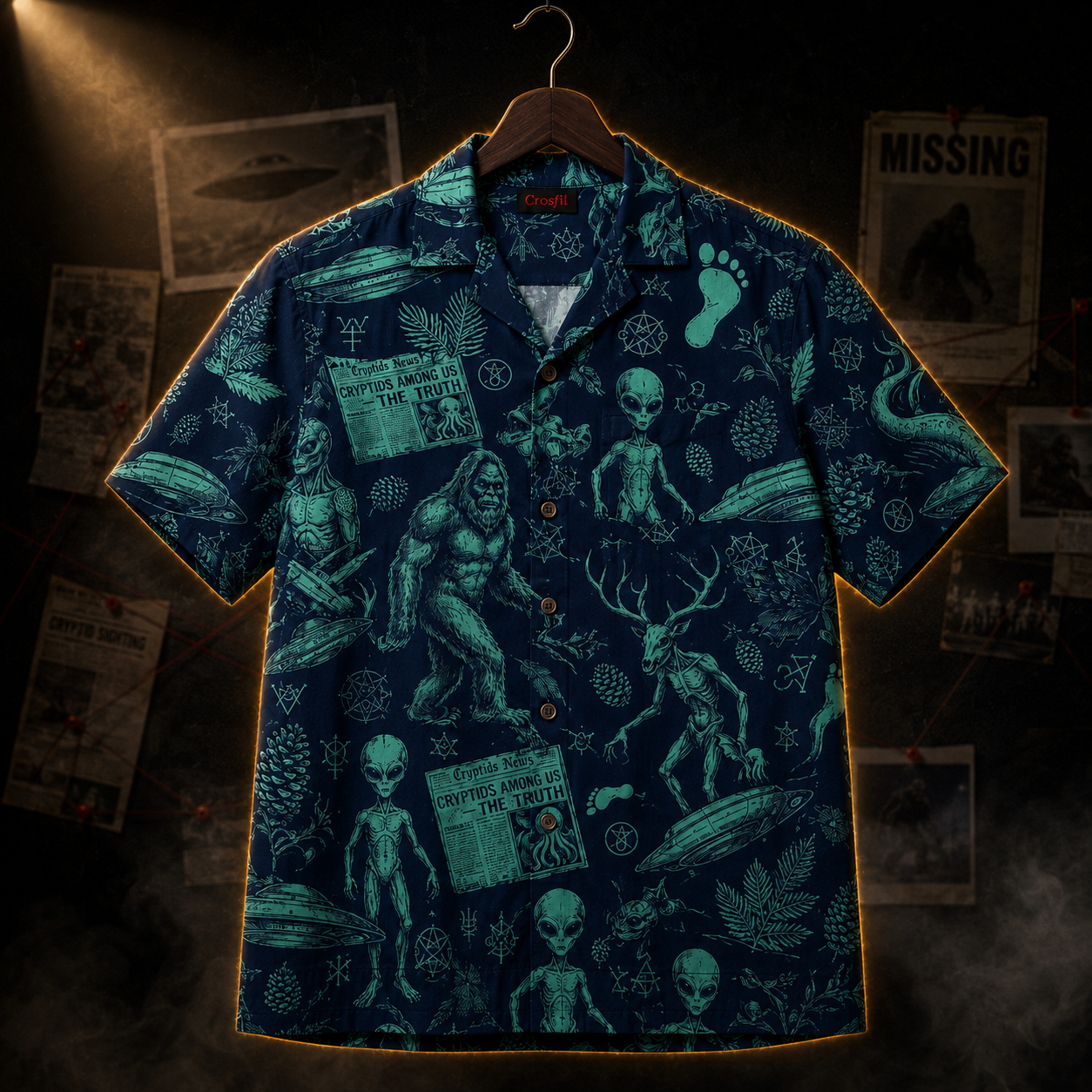 Cryptids Among Us — Paranormal Sightings Hawaiian Shirt
