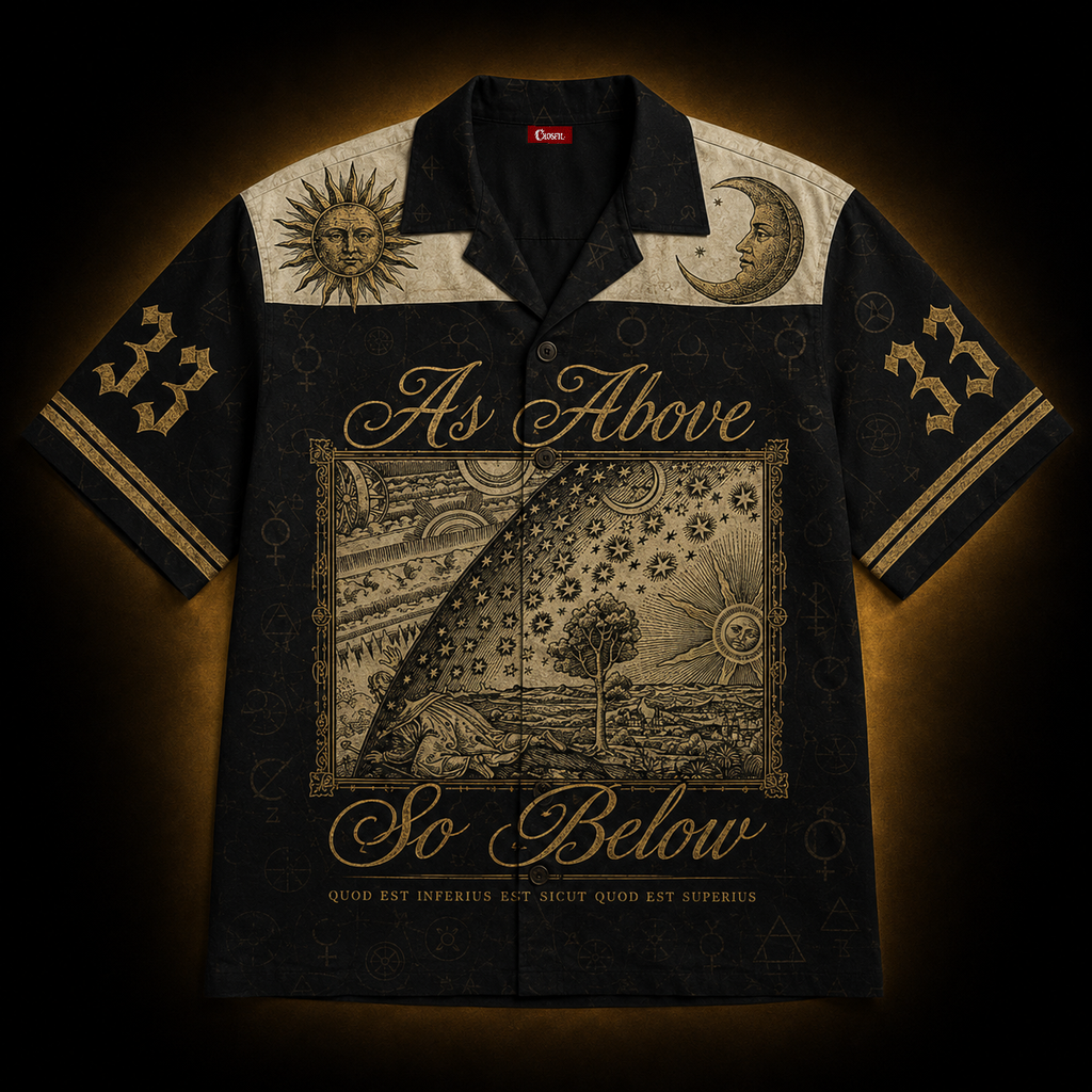 As Above So Below — Hermetic Flammarion Hawaiian Shirt