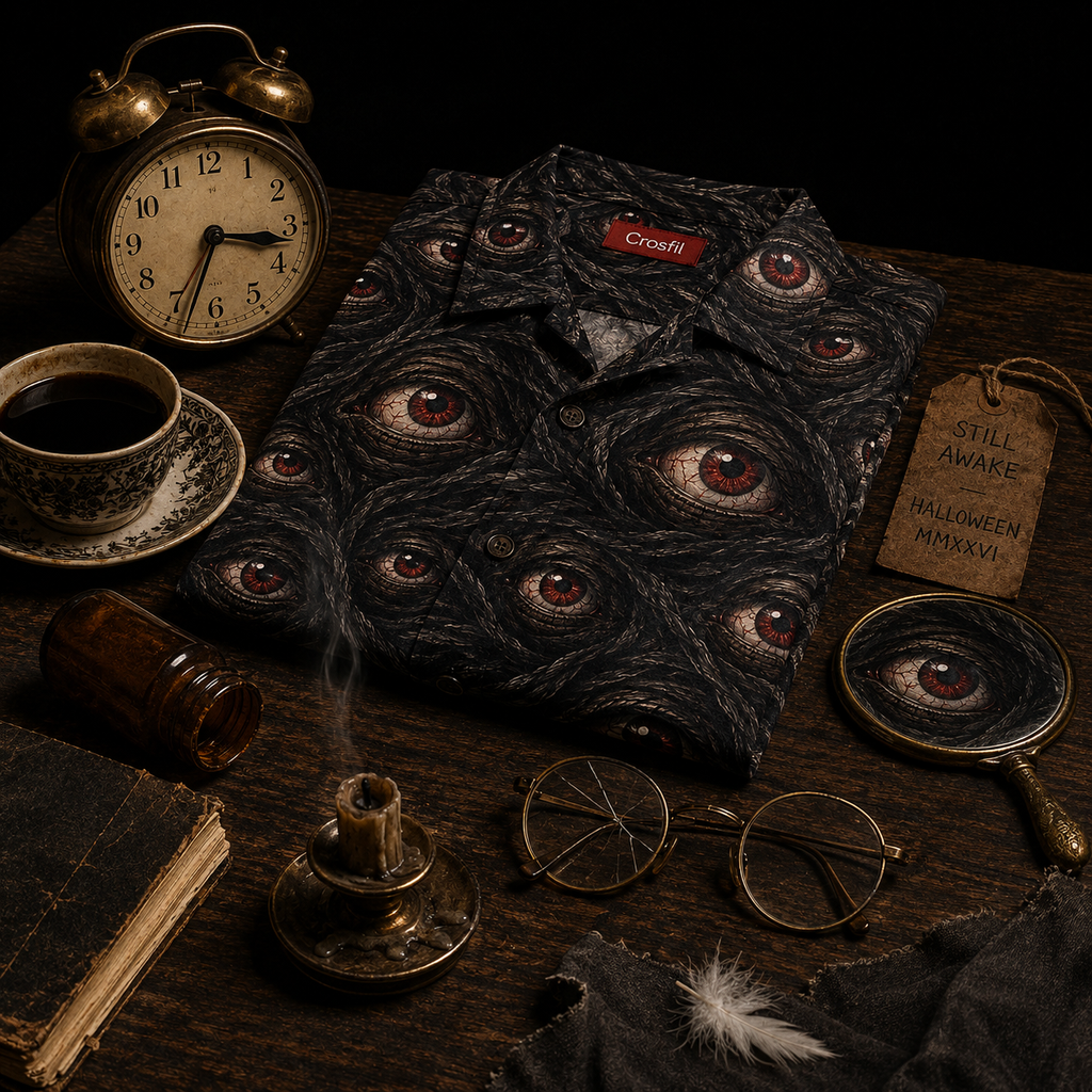 Sleepless — Dark Eyes Horror Hawaiian Shirt