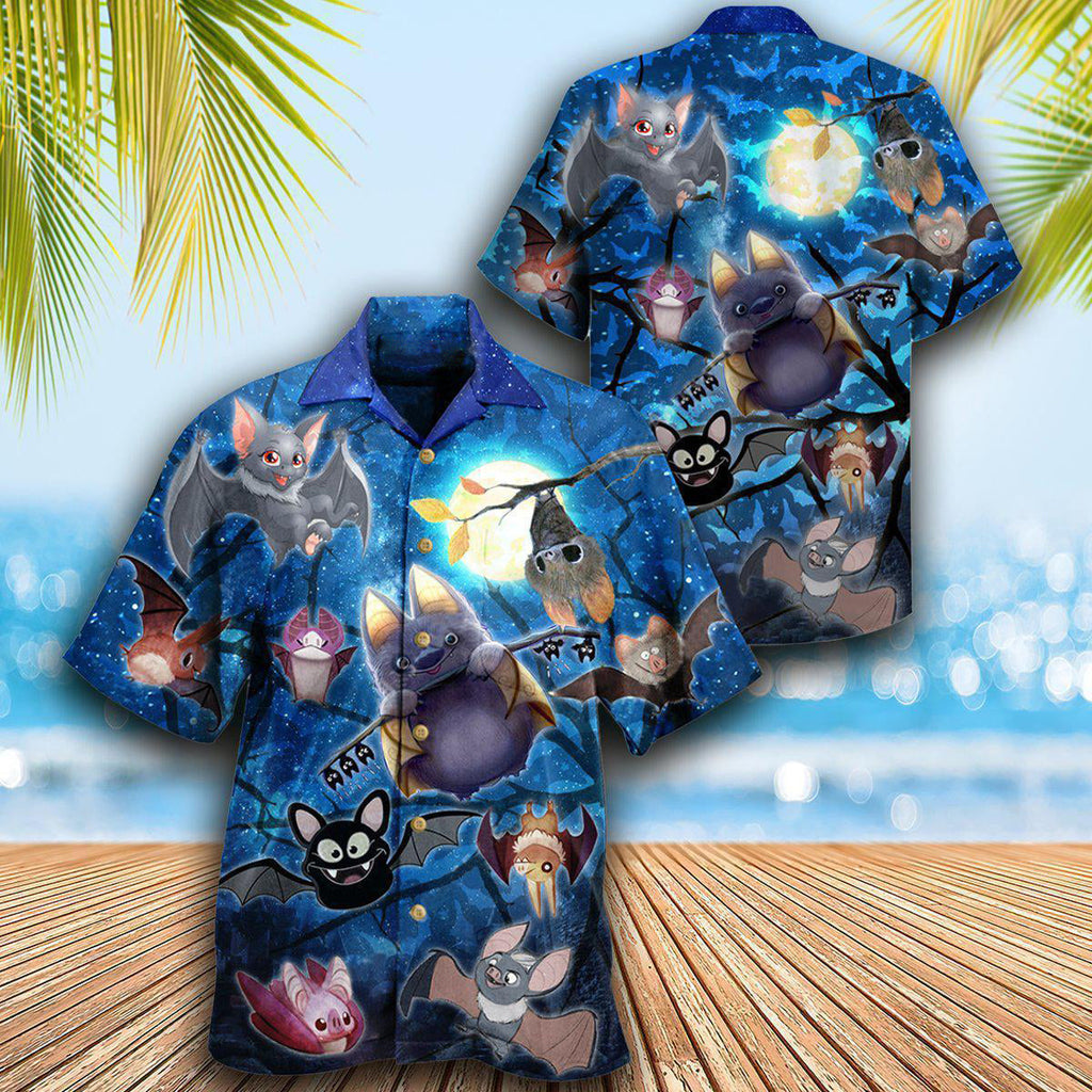 Bat Cute Bats Of The Night Not Scared But Cute - Hawaiian Shirt