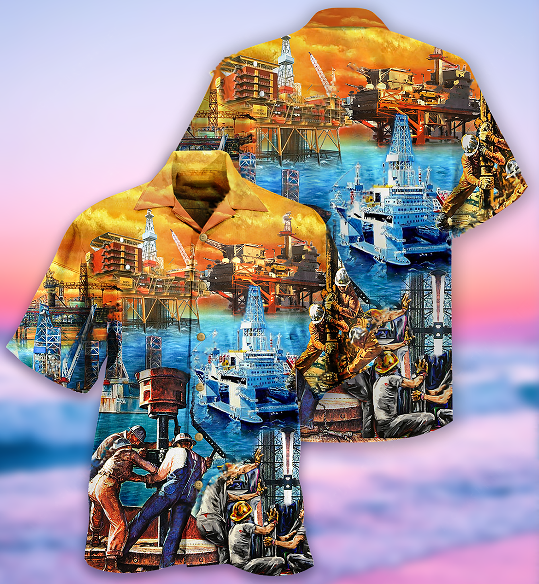 Oil Field Drill Till It Squirts Oil Field - Hawaiian Shirt