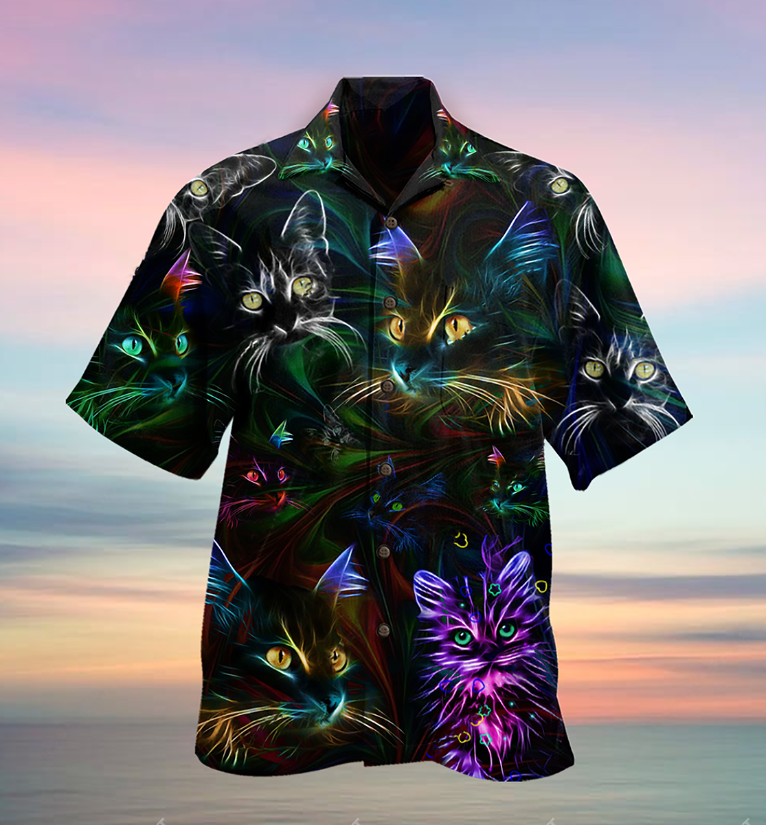 Cat Lovely Don't Care - Hawaiian Shirt