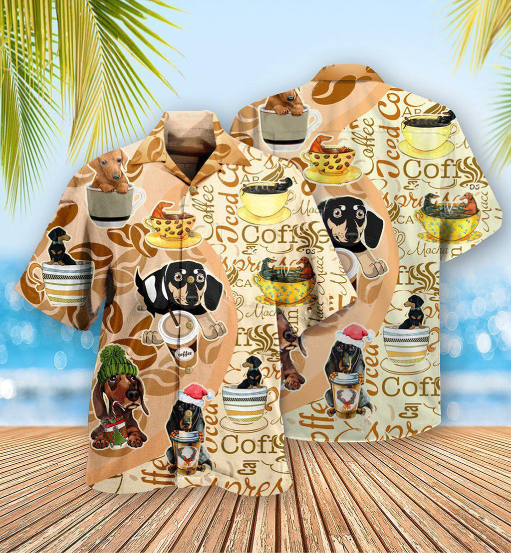 Dachshund Dog Life Is Better With Dachshund And Coffee - Hawaiian Shirt
